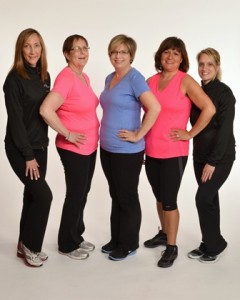 Corrinne Hamilton, part-time personal trainer; clients Karen Baum, Susan King, Maria White; and Casandra Kane, full-time personal trainer. Photo/submitted