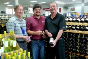 (l to r) Stephen Zeitler, owner; Joe Valeri, store manager; and Kenneth Kirk, wine director, of Marlboro Wine & Spirit Co. Photo by Nancy Brumback