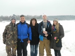 Matt Bruce with his family, (l to r), Jim, Natalie, AJ, and Lauren