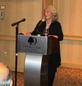 Susan Wornick addresses Corridor Nine Chamber