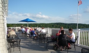 A view of the deck at Grill on the Hill (Photo/Nancy Brumback)