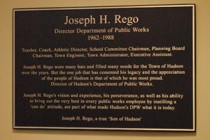 Hudson dedicates new DPW headquarters to Joseph Rego