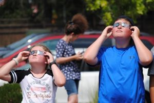 Hundreds gather in Shrewsbury for solar eclipse