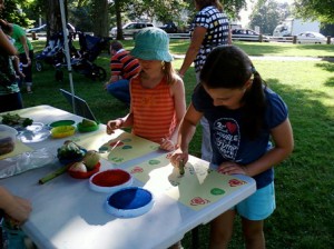Kids create art at the Kids’ Tent. (Photos/submitted)