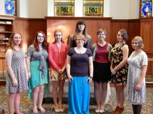 Framingham Assembly #47 of the International Order of the Rainbow for Girls members: (front, center) Dorothy Keown, (back, l to r) Kayla Cook, Kaylee Smith, Jennifer Zinkus, Ashlea Cargill, Katie Burdzel, Susan Kaiser and Julie Perrault. (Photo/submitted)