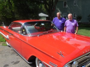 Fred Hire and Jim Grillo with Hire’s 1960 Chevy Impala