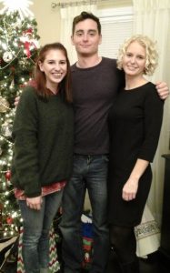 While in recovery last Christmastime, Matthew Holmes (center) gathers for a photo with his sister, Rachel, and mother, Erin. He lost his battle with heroin and passed away January 22, 2016. Photo/submitted