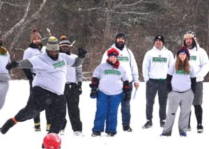 Snowflakes fall for 18th charity kickball tourney