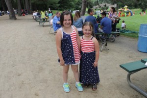 Austin sisters Makayla, 9, and Olivia, 5, celebrate the fourth of July dressed in patriotic clothing. 