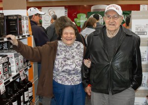 This couple celebrates 68 years of marriage at the Brewers Fest. The gentleman is a WWII veteran,. 