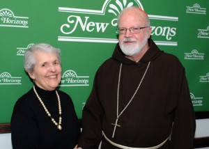 Lorraine Lesieur with Cardinal O'Malley.