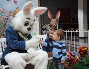 Kids visit ‘Caring Bunny’ at Solomon Pond Mall