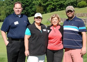 The foursome sponsored by Marlborough Savings Bank includes James Goodhue, Deborah Campbell, Donna Polechronis, and Mike Glynn.
