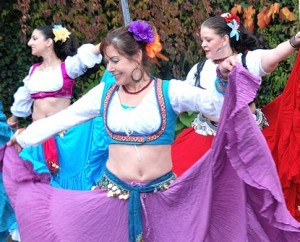 Members of the Velvet Moon Gypsies perform a belly dance routine.