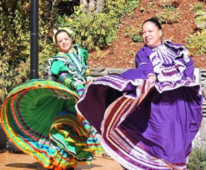 A duo from the Spanish Community Dancers of the Immaculate Conception Parish perform.