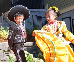 Young members of the Spanish Community Dancers of the Immaculate Conception Parish perform.