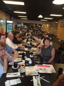 Members of the business community participate in the First Tuesday Business Talk networking session Aug. 4. (Photo/submitted)