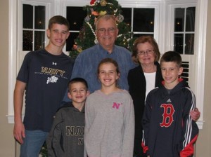 Dave and Ginny Gadbois with their grandchildren, (l to r) Harry, Mikey, Joy and Gabe   Photo/submitted 