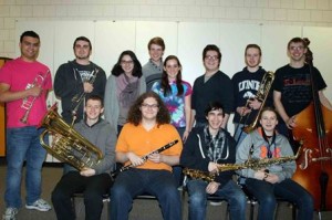 Marlborough student musicians participated in the recent Central District Senior Festival. They are (back row) Jordan Brown, Connor Bailey, Alana Paul, Zachery Noel, Lauren Fay, Brian Stangle, David Coughlin, Gregory Konar, (front row) Mark Chisholm, Michael Rambridge, Taylor Terrasi, and Sarah Hanahan. (Photo/submitted)