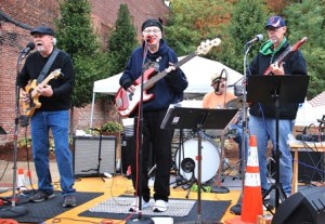 The Marlborough-based band Flashback entertains at the entrance of the Chowder and Chili Challenge.