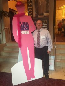 Kevin Boyle of Marlborough is wearing pink throughout October to benefit the American Cancer Society. Photo/submitted