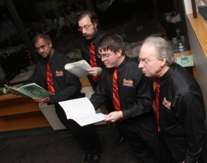 Members of the Fireside Quartet perform at Marlborough Hospital.