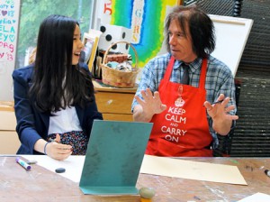 Fay School eighth-grader Se Ri Lee and art teacher Billy Claire Photo/submitted 