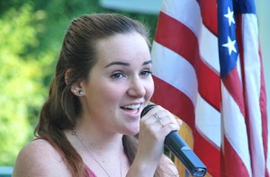“The Star-Spangled Banner” is sung by 2015 Marlborough High School graduate Lauren Fay. 