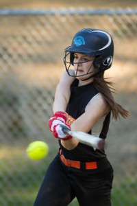 Marlborough’s Jillian Petrie swings at a pitch 