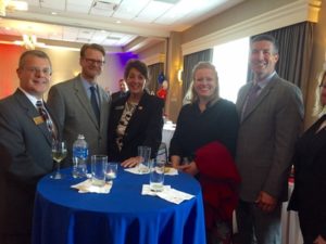 (l to r) - Dave Kaiser, Central One Federal Credit Union; Patrick Hansen, Waterton; Mary Simone, Marlborough Courtyard by Marriott; Cynthia Bock, Waterton; and Todd Bazydlo, Shrewsbury High School Photo/submitted 