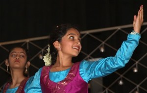 Dancers perform the traditional Indian Classical Tale of Kaliya Daman.