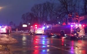 Marlborough firefighters battle blaze at gas station