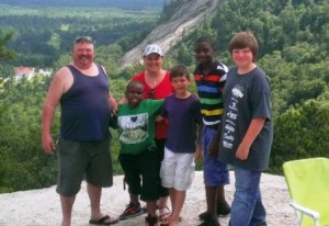 The Ritters and their summer guests enjoy a visit to Cathedral Ledge in North Conway, N.H. (Photo/submitted)
