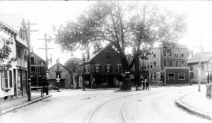 Once called Fairbanks Square, this is now Colleary Square as viewed from East Main Street, Marlborough. (Photo/Marlborough Historical Society)