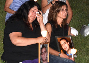 Mothers hold photos of sons who died of overdose: Shannon Keaney with Patrick Keaney Jr., age 24; and Katie Truitt with Matthew Bertulli, age 27. Photos/Ed Karvoski Jr.