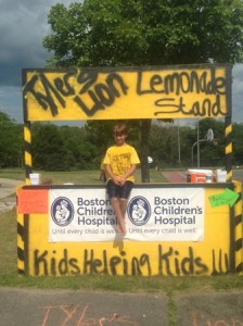 Tyler Puchulu of Marlborough and his lemonade stand. (Photo/submitted)