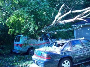 Summer storm destroys Northborough family&apos;s vehicles