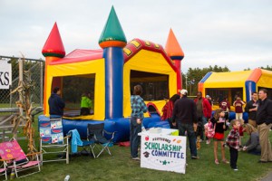 The bouncy house was a popular attraction at the Applefest barbecue and fireworks.