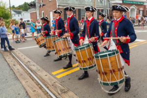 Drummers from the William Diamond Junior Fife and Drum Corps march in the parade. Photo/Jeff Slovin