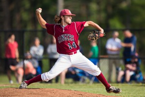 Westborough’s Dan Lis delivers a pitch in a playoff game against Algonquin