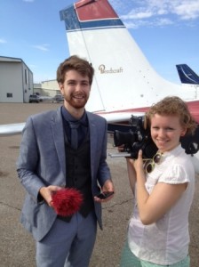 Brian Chick and Elli Hartig at the airport in Arizona while on their trip to film Part Two.
