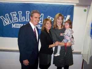 Worcester County District Attorney Joseph D. Early Jr., Lt. Gov. Karyn Polito, the DA’s wife Judy Early and their daughter Jackie after the DA took the oath of office for a third term.
