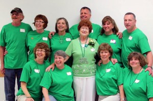 Megan Keller’s relatives in Minnesota will hold a yard sale to support her trip to Carnegie Hall: (l to r, back row) Kevin, Lori, Linda, Scott, Shelley, Tom, (l to r, front row) Pam, Doreen, Grandma Keller (Patricia), Kim and Shari.