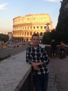 Northborough resident Matt Bruce, who has been diagnosed with ALS, on a recent trip to Europe. Photo/submitted