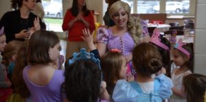 Rapunzel meets the little princesses in attendance at the Northborough Education Foundation’s Mother/Daughter tea.