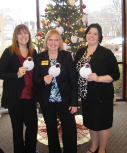 Kelly Burke, Northborough Senior Center; Dee Jordan, Home Instead Senior Care, Northborough office; and Kate Shaw, branch manager, Central One Federal Credit Union, Northborough Photo/Cindy Merchant  