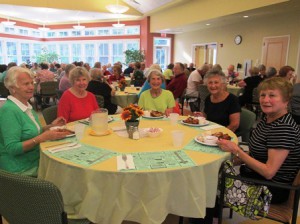 These ladies get ready to enjoy their large platefuls of barbecue at the Northborough Senior Center Annual Picnic hosted by the Rotary Club of Northborough.