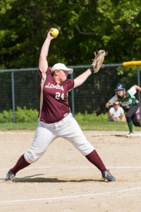 Algonquin’s Allie Courtwright winds up to pitch against Wachusett