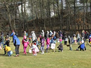 Northborough Easter egg hunters fill Memorial Field