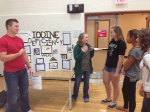 Algonquin students view the displays at the Global Issues Awareness Fair. 